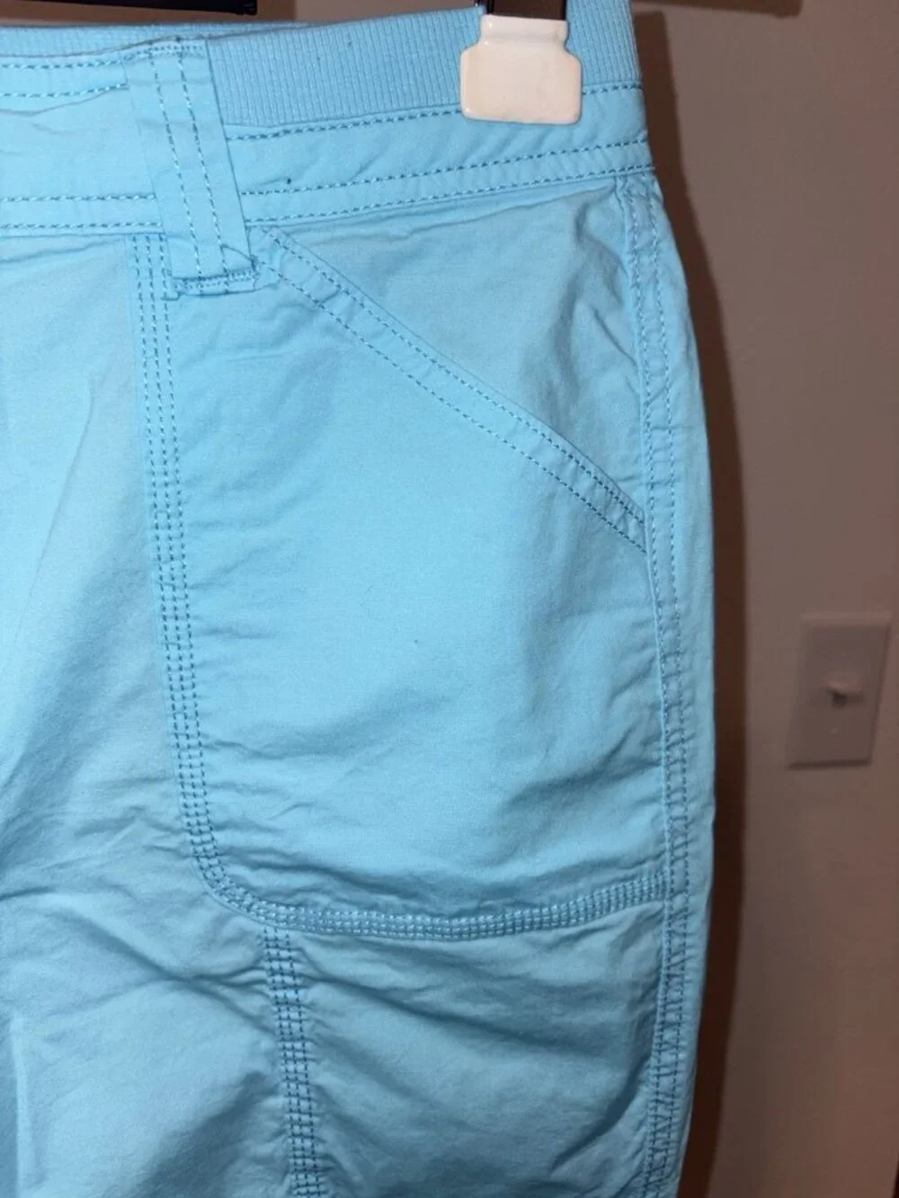 St Johns Bay Blue Casual Shorts Women 10 32X5 Stretch